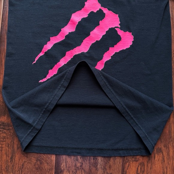 Fox Racing Monster Energy Pink Claw Graphic T Shirt Black S Motocross BMX Racing - Picture 10 of 16